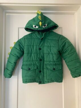 Little Me Navy and Green Toddler Jacket with Cozy Fleece Lining